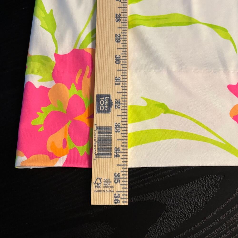 Gretchen Scott Isosceles Icon Dress XS Bright Floral Stripe Neck Stretch Shift - Picture 11 of 11